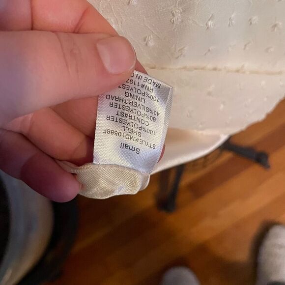 NEEDLE & THREAD | gold sparkly cream color mini dress S - Picture 7 of 7